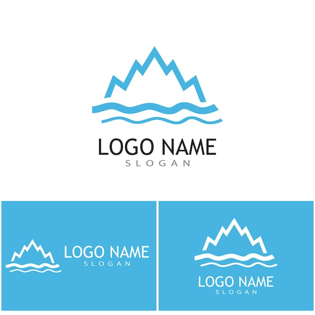 Ice berg Logo Template vector symbol nature