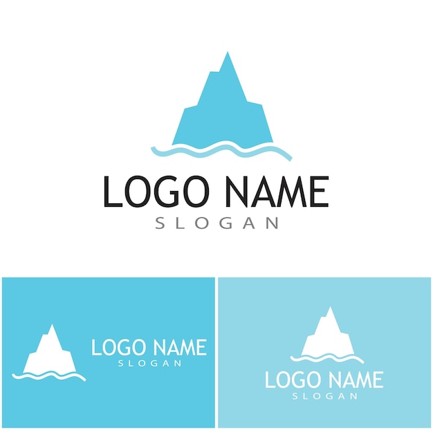 Ice berg Logo Template vector symbol