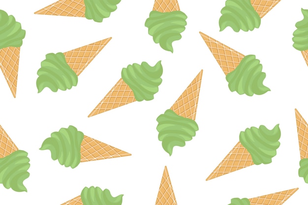 Ice cream background Vector illustration on a white background