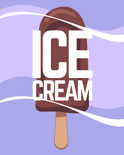 Ice cream banner Sweet summer ad template