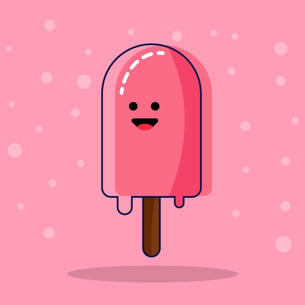 Ice cream cartoon vector illustration sweet food object flat isolated vector