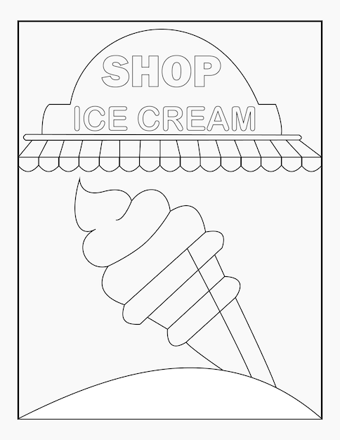 ice cream coloring pages for kids