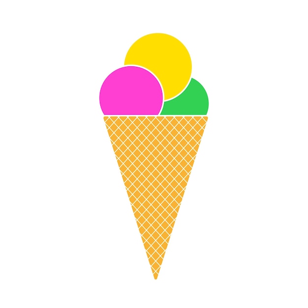 Ice cream cone Vector illustration