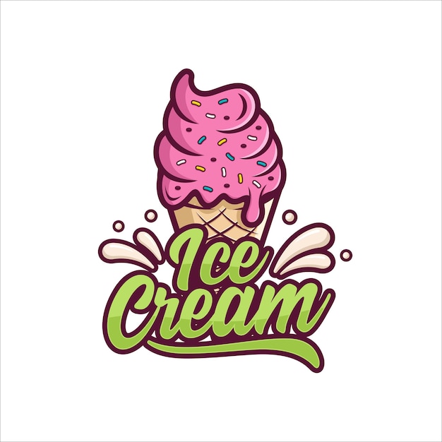 Ice Cream design logo premium