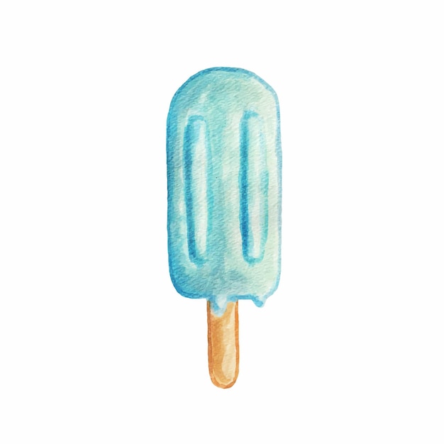 Ice Cream Food Watercolor Illustration