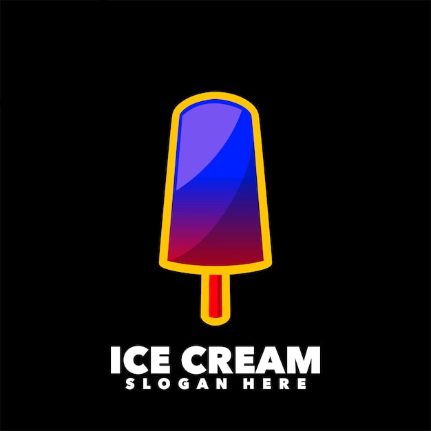 Ice cream gradient logo template