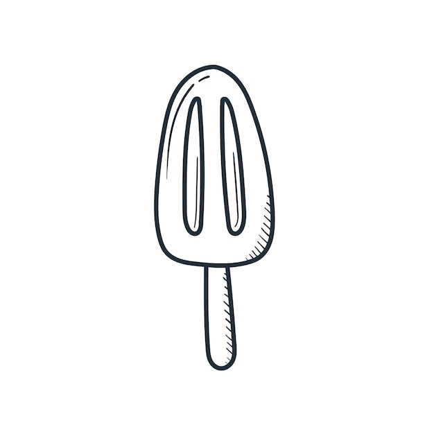 Ice cream hand drawn in doodle style Sketch vector illustration