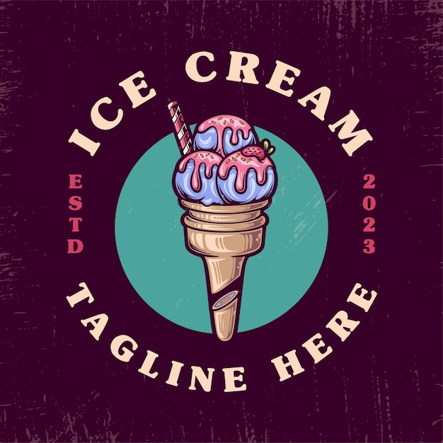 Ice Cream hand drawn illustration