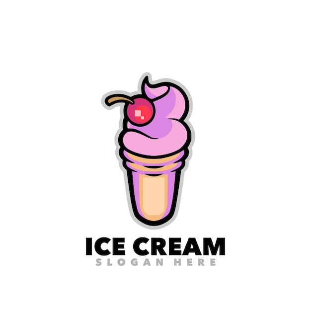 Ice cream icon logo element