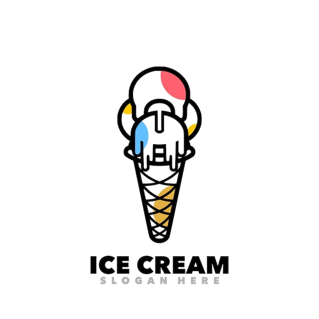 Ice cream line art