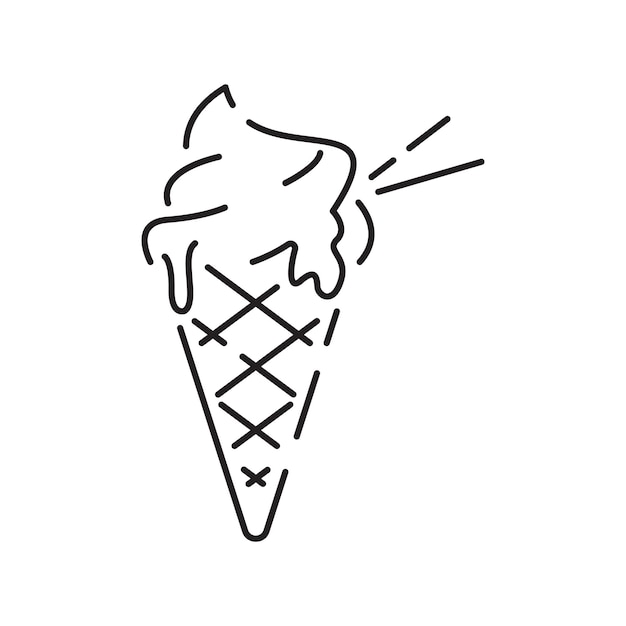 Ice cream line icon Summer such as parfait vector frozen yogurt ice cream sundae vanilla chocolate