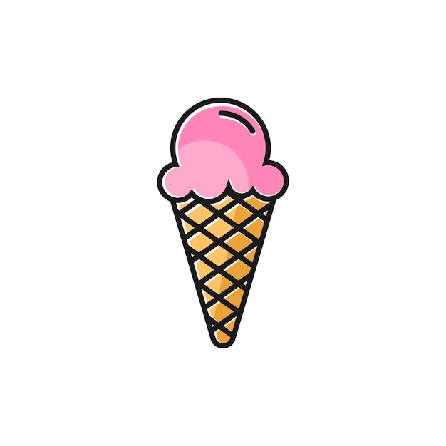 ice cream logo icon design template vector