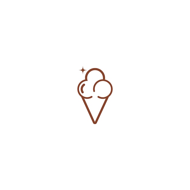 Ice cream logo icon design vector