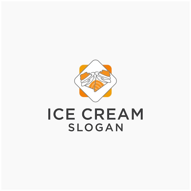 Ice cream logo icon design vector