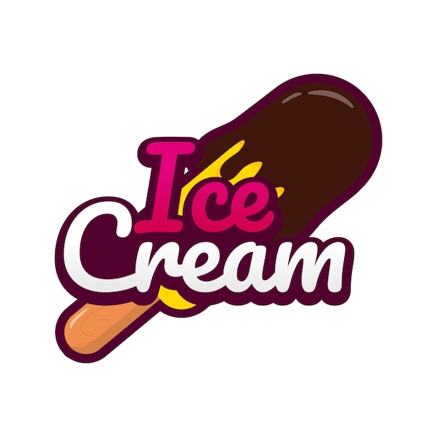 Ice cream logo illustration design