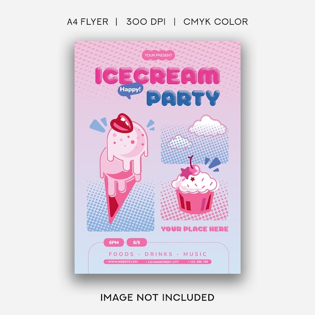 Ice Cream Party Flyer