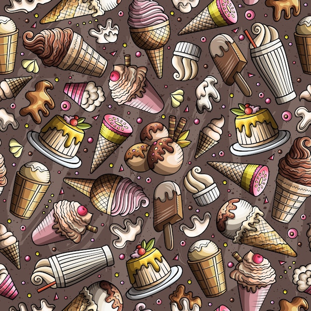 ice cream pattern cartoon