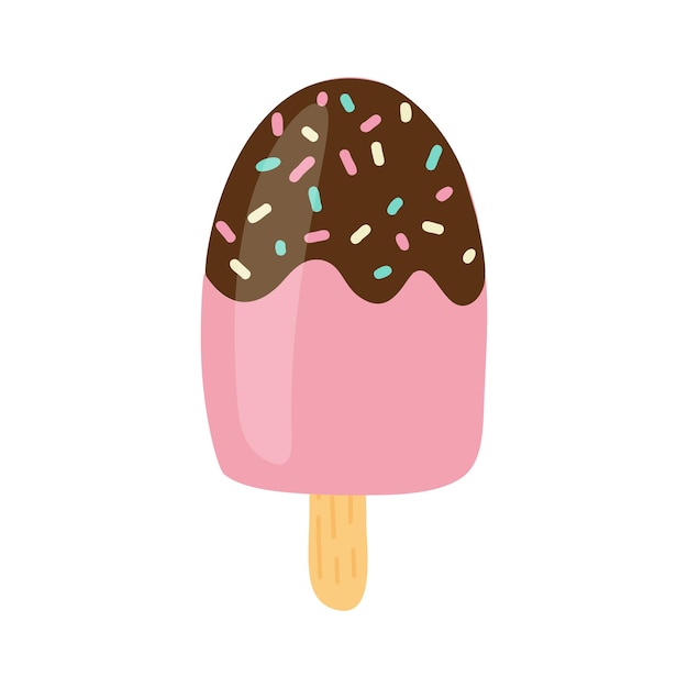 Ice cream popsicle hand drawn vector illustration isolated on white background