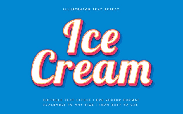 Ice Cream Retro Text Style Font Effect