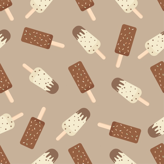 Ice cream seamless pattern