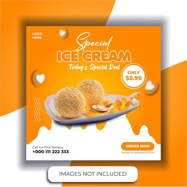 ice cream social media post design