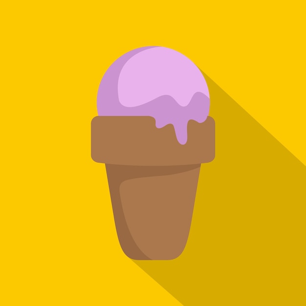 Ice cream summer icon Flat illustration of ice cream summer vector icon for web