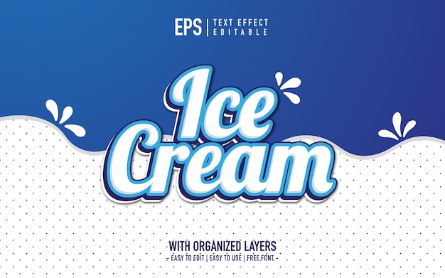 Ice cream text effect