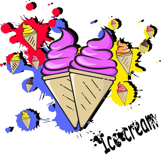 ice cream vector art