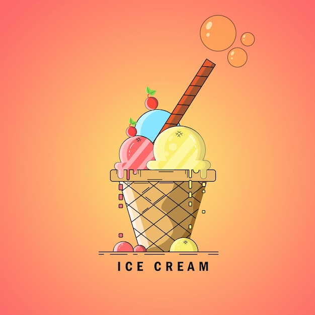 Ice cream vector design illustration