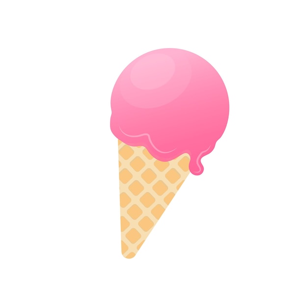 Ice cream vector isolated illustration on a White background