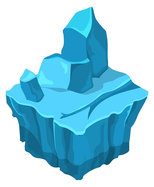 Ice crystal game location Isometric flying island