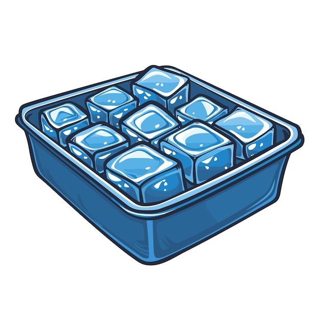 Ice Cube Tray Cartoon isolated on transparent background HD PNG