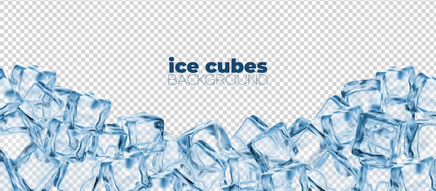 Ice cubes background crystal ice blocks