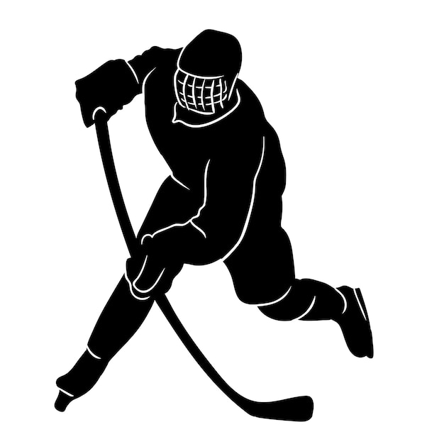 Ice Hockey player silhouette