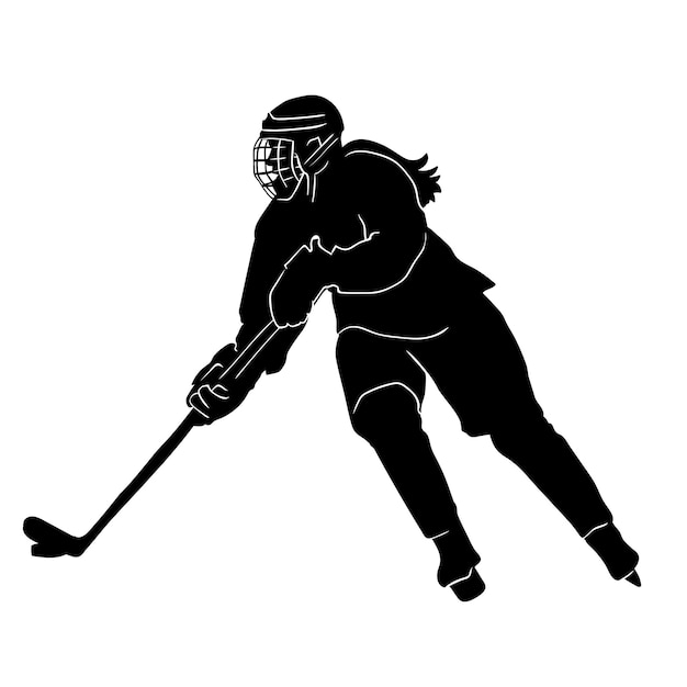 Ice Hockey player silhouette