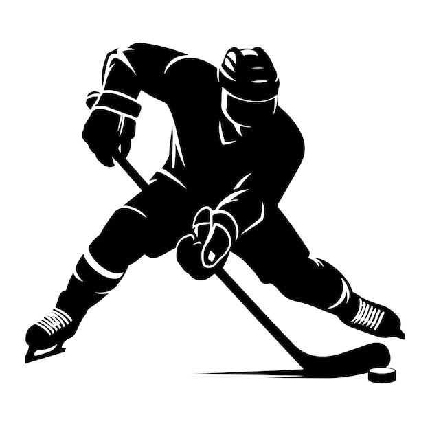 Ice hockey silhouettes