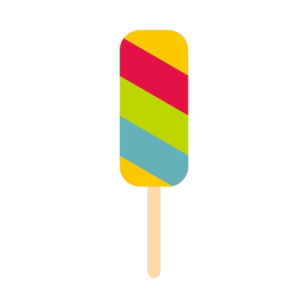 Ice lolly icon in flat style isolated on white background Sweets symbol