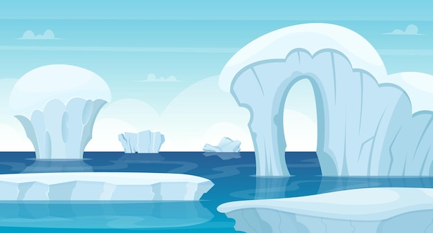 Ice rocks background. North pole landscape white iceberg in ocean winter cold outdoor travel concept .