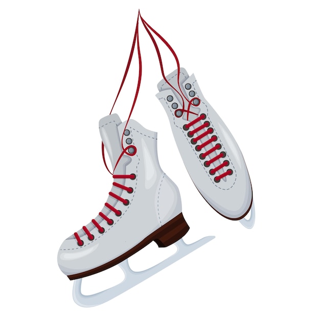 Ice skating shoes. Icon. Vector illustration isolated on a white background