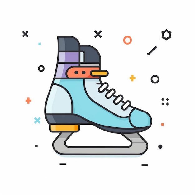 Ice Skating shoes vector illustration