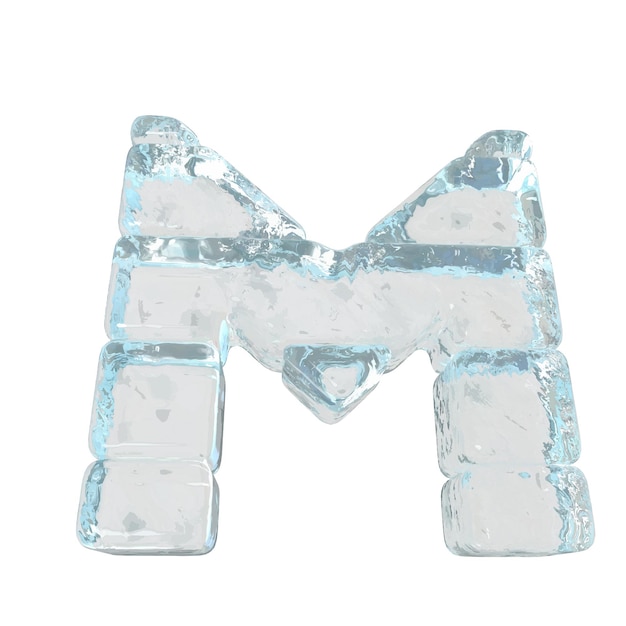 Ice symbol made of horizontal blocks letter m