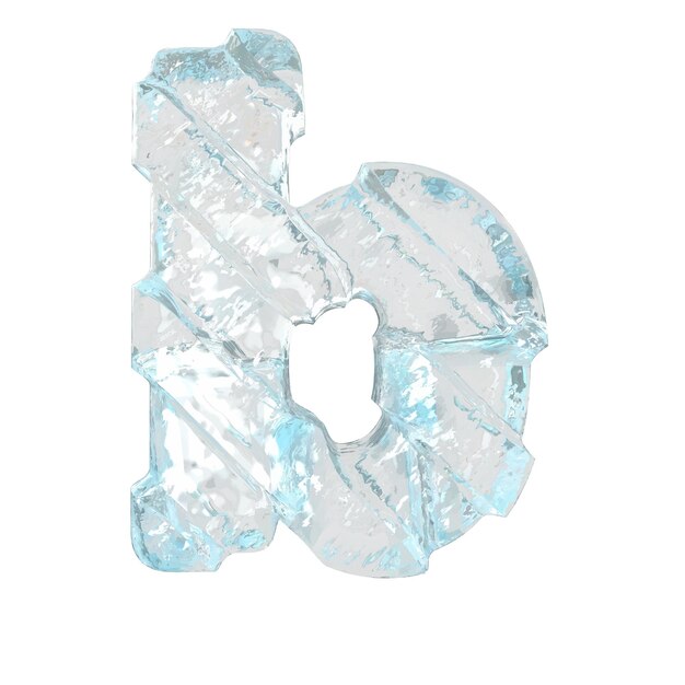 Ice symbol with diagonal thick straps letter b