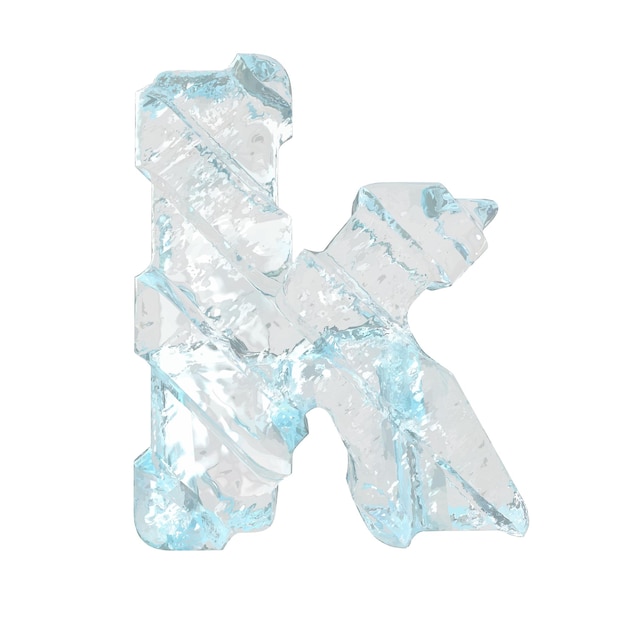 Ice symbol with diagonal thick straps letter k