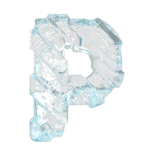 Ice symbol with diagonal thick straps letter p