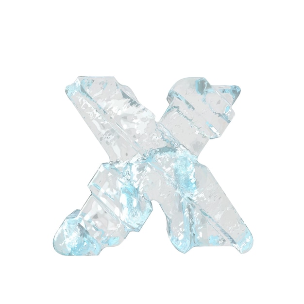 Ice symbol with diagonal thick straps letter x