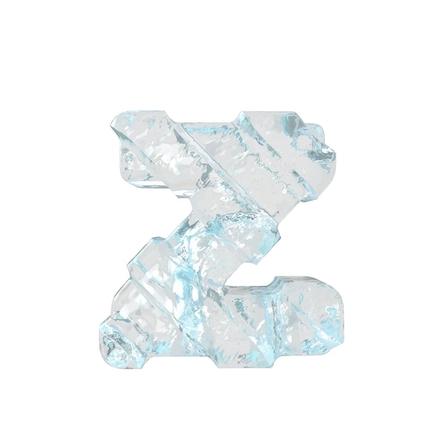 Ice symbol with diagonal thick straps letter z