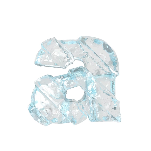 Ice symbol with diagonal thick straps letter a