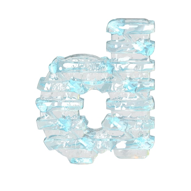 Ice symbol with thin horizontal straps letter d