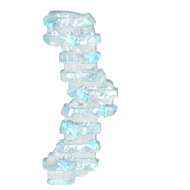 Ice symbol with thin horizontal straps