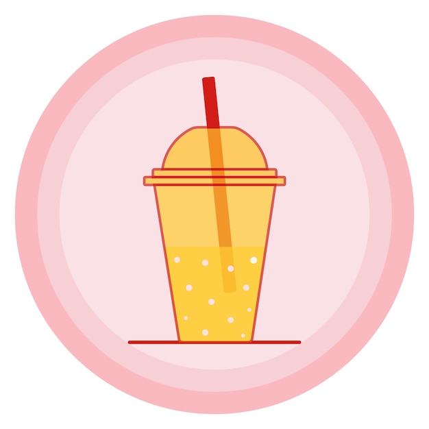 Ice tea flat illustration